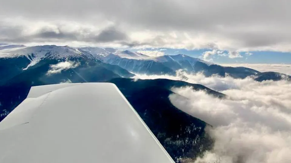 ПРОМО BF 45+ мин. Зимен полет-урок по планинско летене Полети и пилотиране