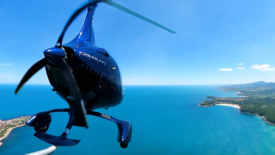Полет с жирокоптер CAVALON