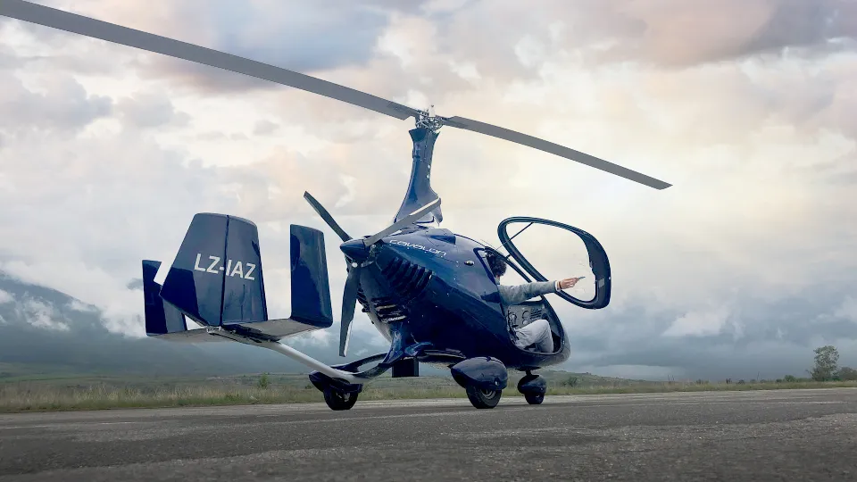 Полет с жирокоптер CAVALON Полет с жирокоптер