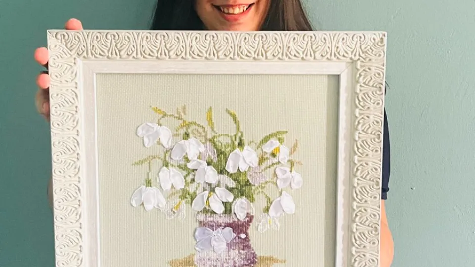 Творческа работилница за двама по бродерия–техника кръстче София